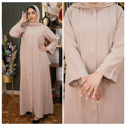 Abaya Foulard Brodée